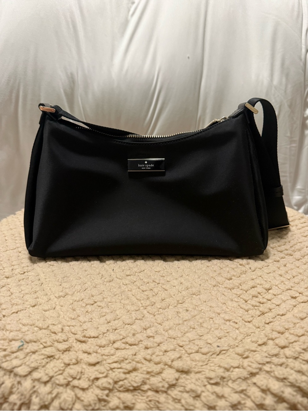 Kate Spade black shoulder bag with gold hardware